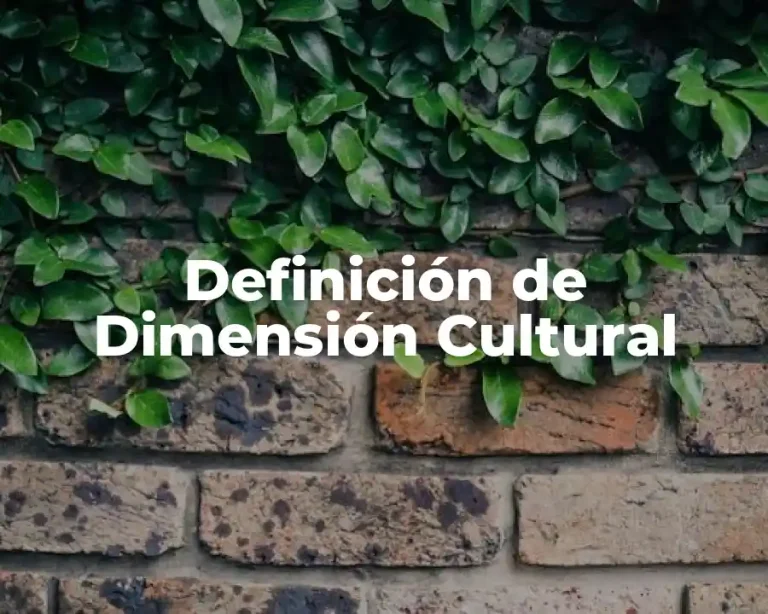 Definición de Dimensión Cultural