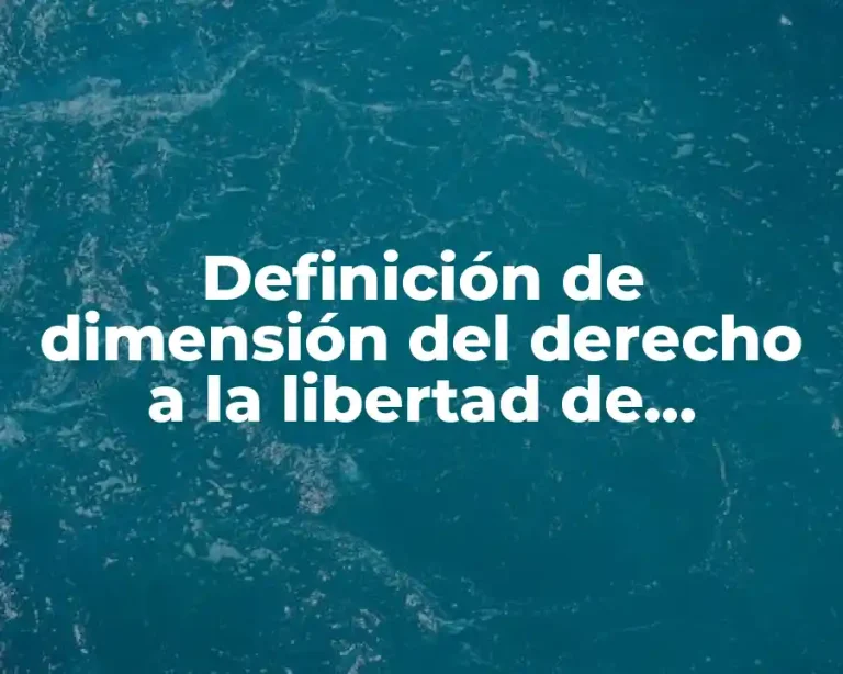 Definición de dimensión del derecho a la libertad de expresión