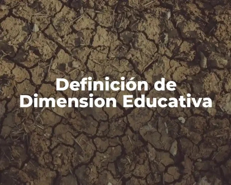 Definición de Dimension Educativa