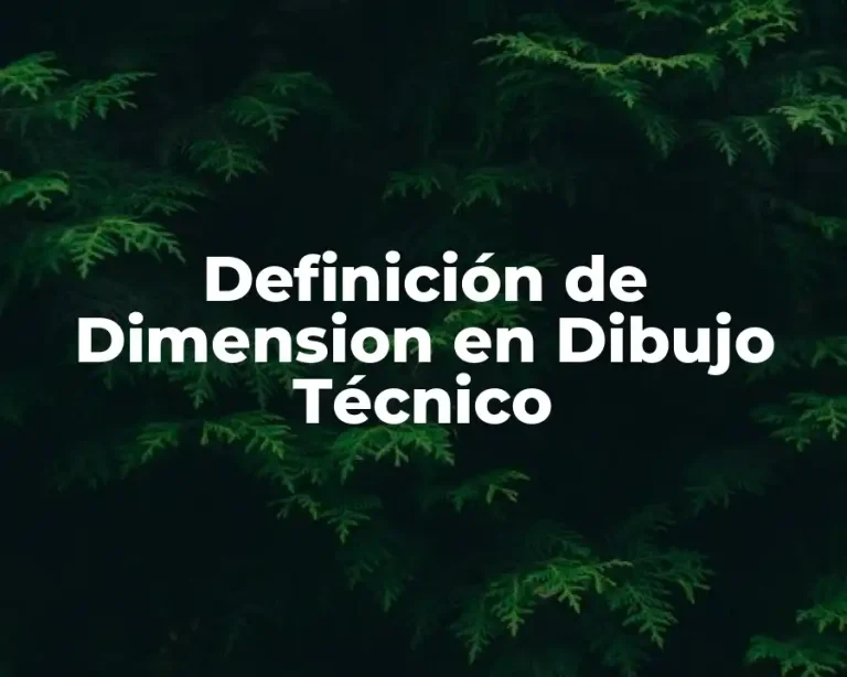 Definición de Dimension en Dibujo Técnico