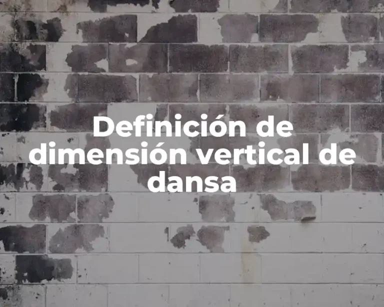 Definición de dimensión vertical de dansa