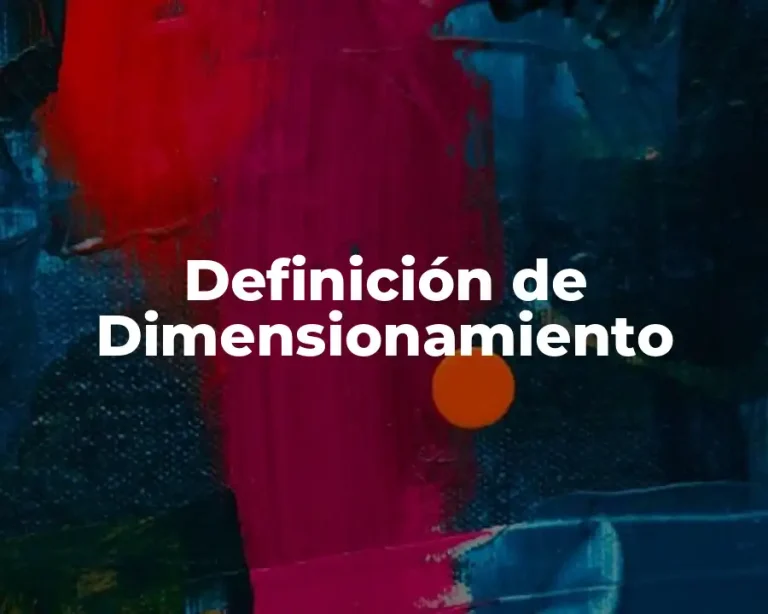 Definición de Dimensionamiento