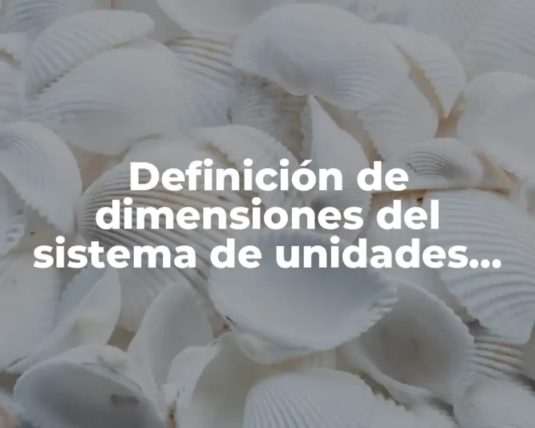 Definición de dimensiones del sistema de unidades fundamentales