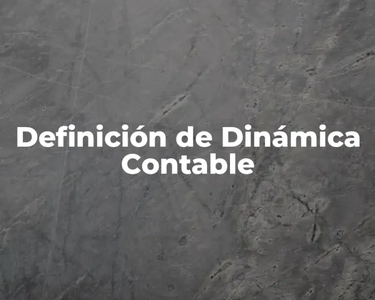 Definición de Dinámica Contable