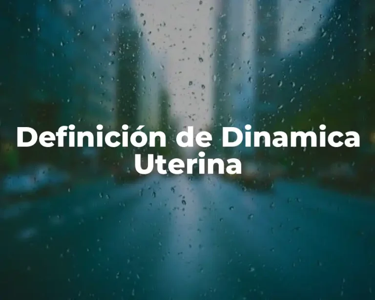 Definición de Dinamica Uterina