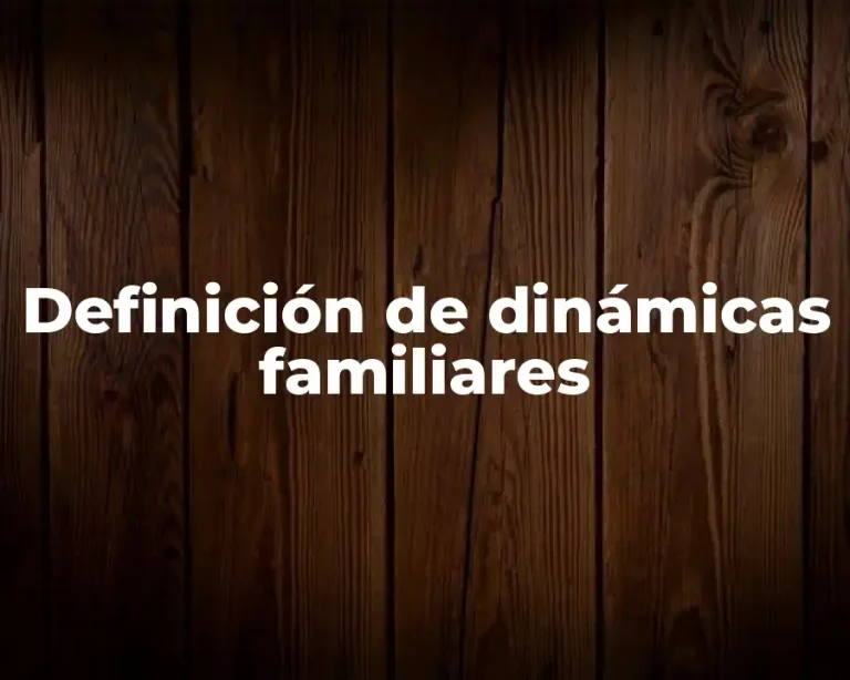 Definición de dinámicas familiares