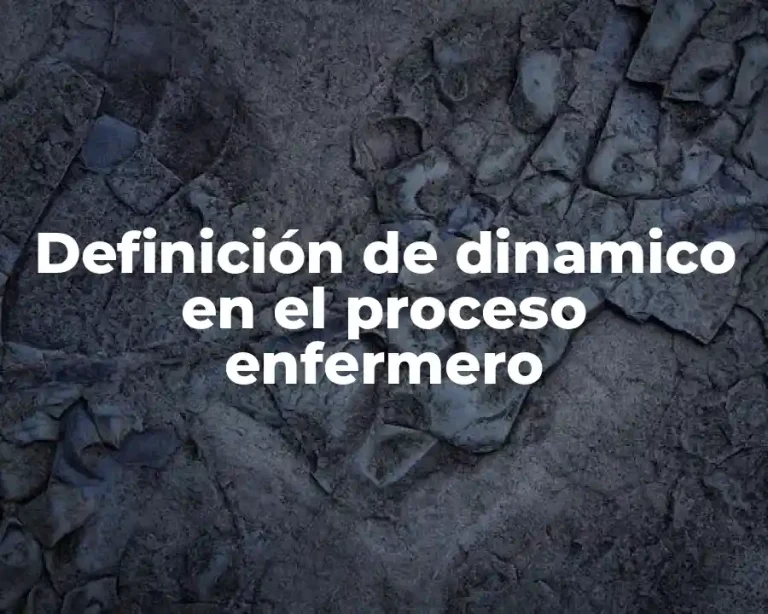 Definición de dinamico en el proceso enfermero