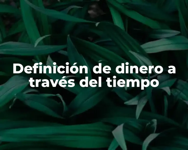 Definición de dinero a través del tiempo