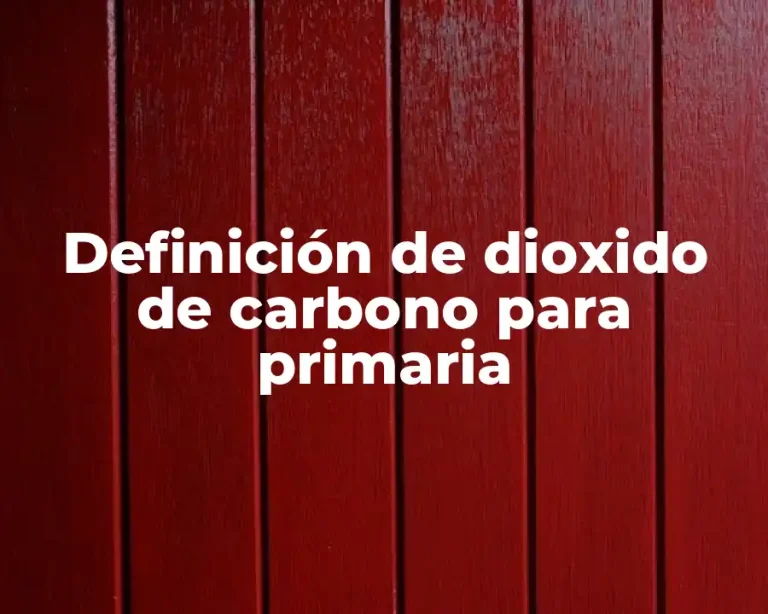 Definición de dioxido de carbono para primaria