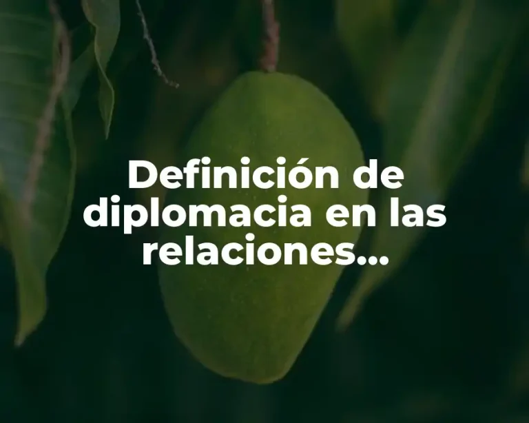 Definición de diplomacia en las relaciones internacionales