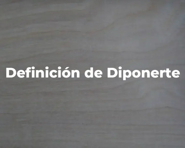 Definición de Diponerte