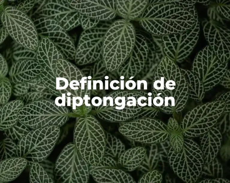 Definición de diptongación