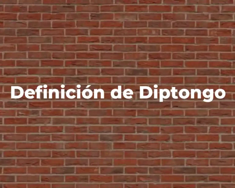 Definición de Diptongo