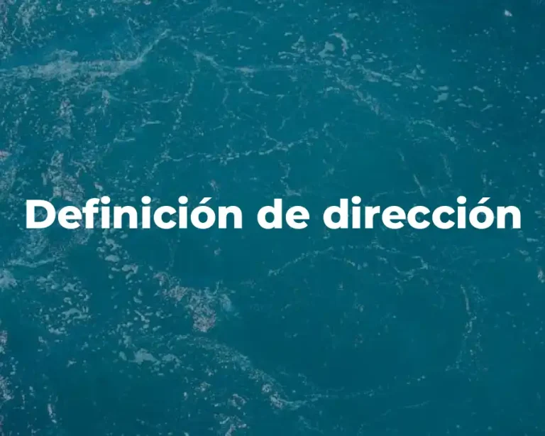 Definición de dirección