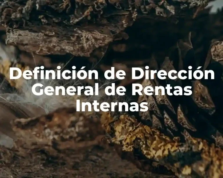 Definición de Dirección General de Rentas Internas