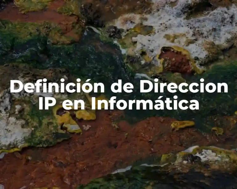 Definición de Direccion IP en Informática