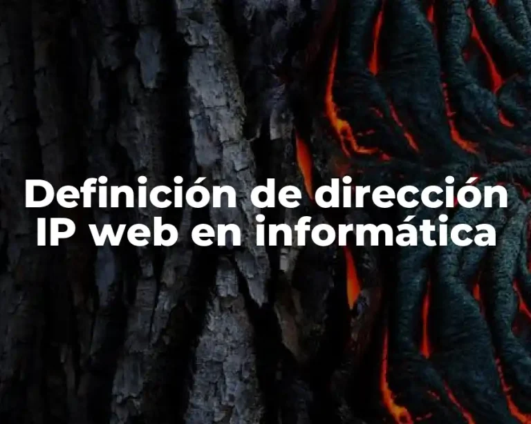 Definición de dirección IP web en informática