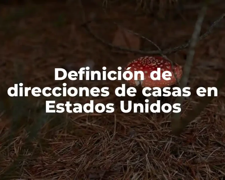 Definición de direcciones de casas en Estados Unidos