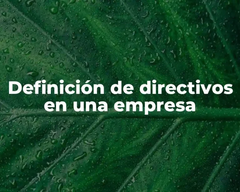 Definición de directivos en una empresa