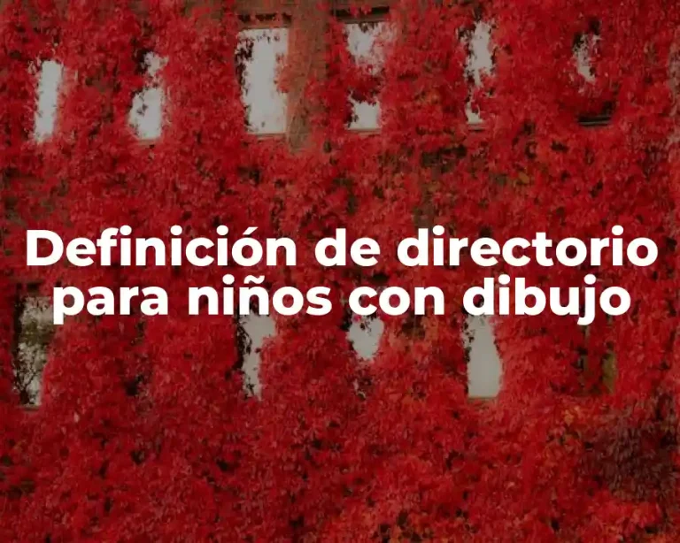 Definición de directorio para niños con dibujo