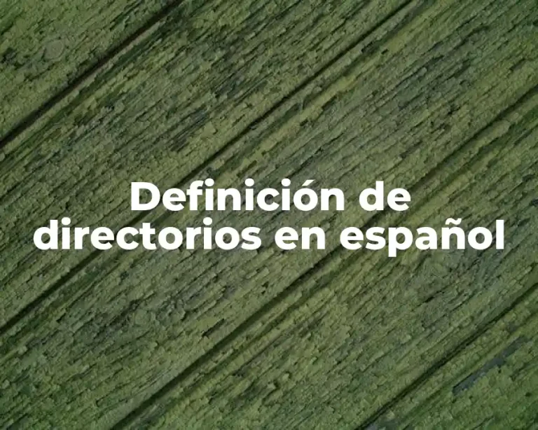 Definición de directorios en español