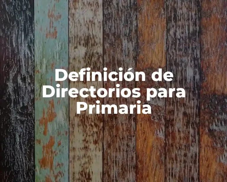 Definición de Directorios para Primaria