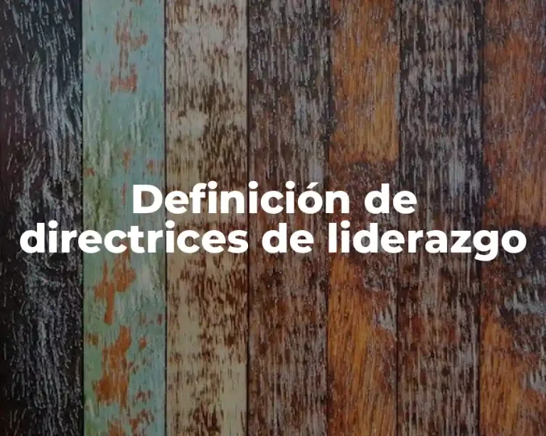 Definición de directrices de liderazgo