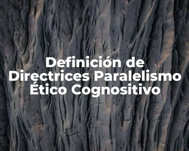 Definición de Directrices Paralelismo Ético Cognositivo
