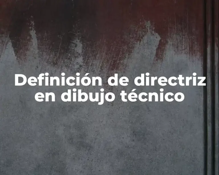 Definición de directriz en dibujo técnico