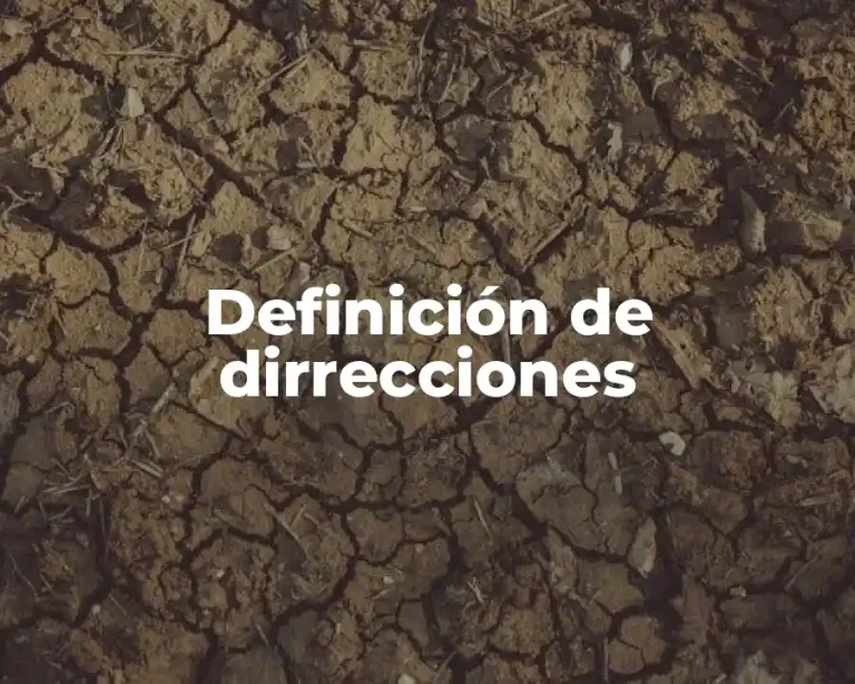 Definición de dirrecciones