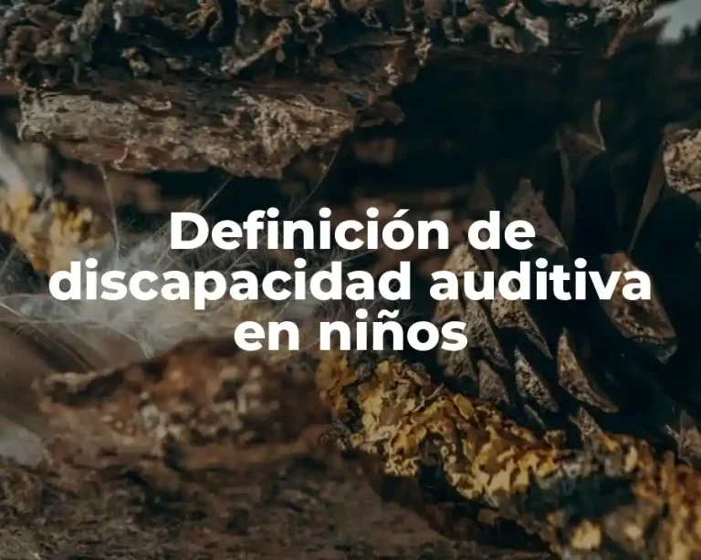 Definición de discapacidad auditiva en niños