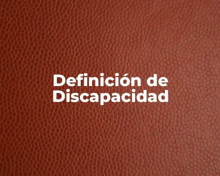Definición de Discapacidad