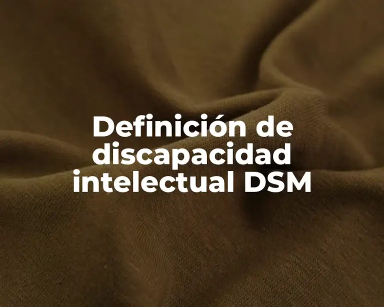Definición de discapacidad intelectual DSM