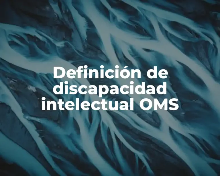 Definición de discapacidad intelectual OMS