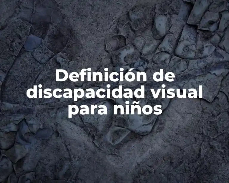 Definición de discapacidad visual para niños