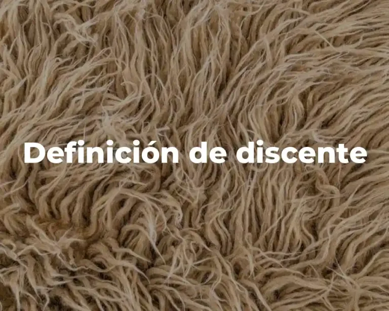 Definición de discente