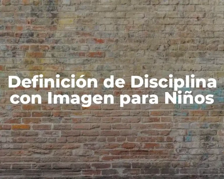Definición de Disciplina con Imagen para Niños