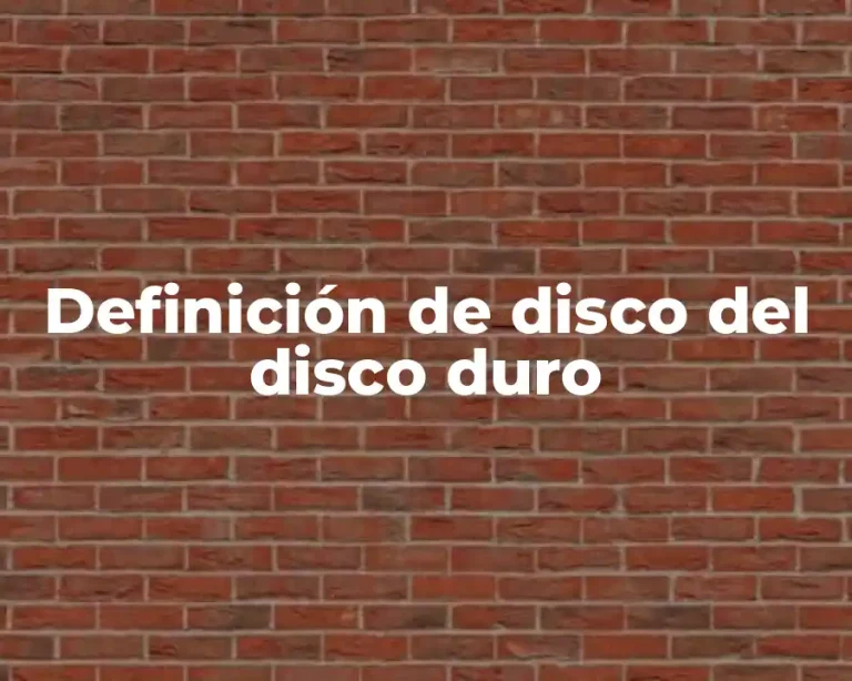 Definición de disco del disco duro