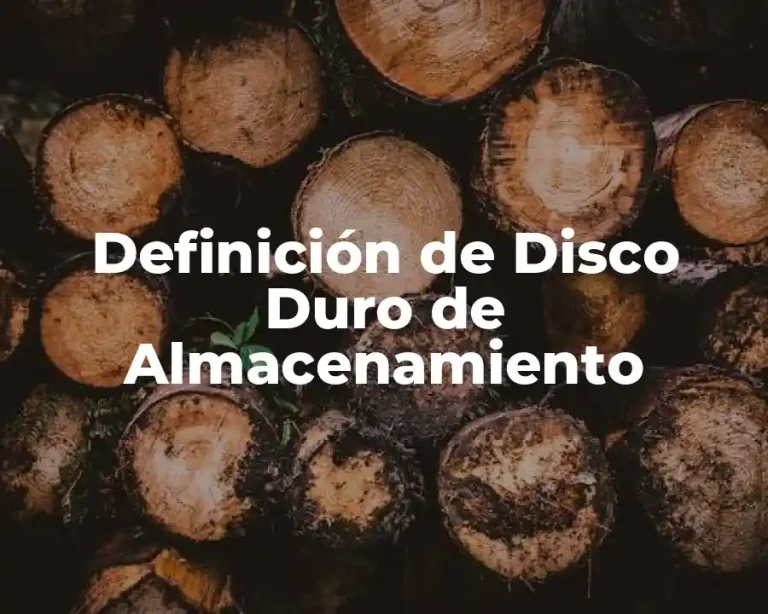 Definición de Disco Duro de Almacenamiento