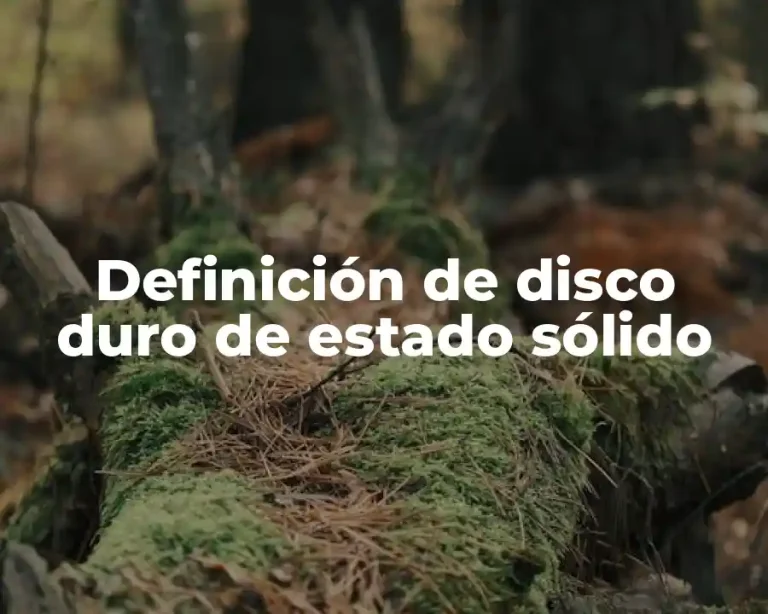 Definición de disco duro de estado sólido