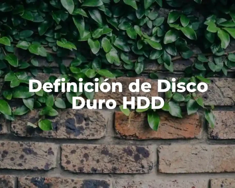 Definición de Disco Duro HDD