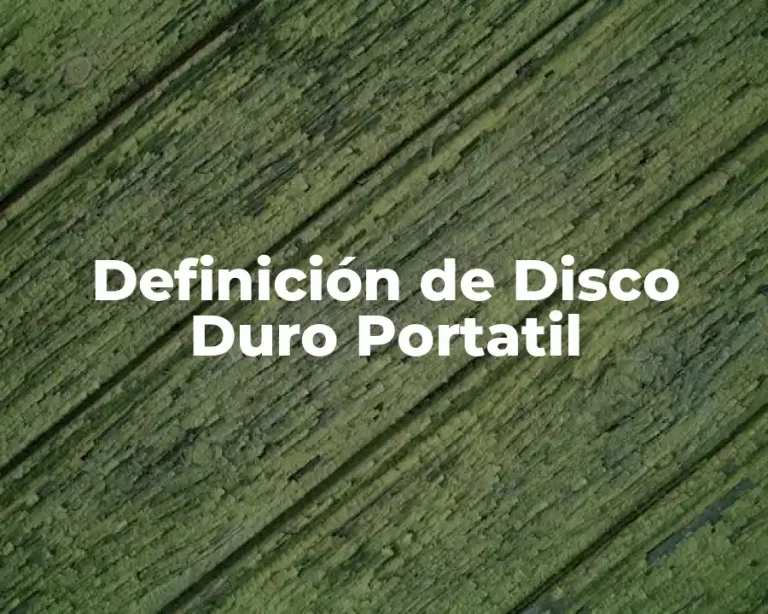 Definición de Disco Duro Portatil