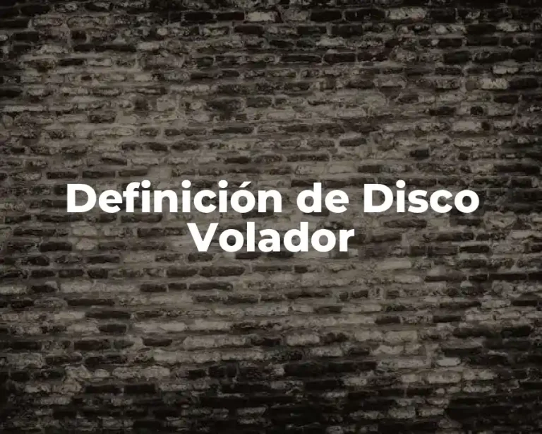 Definición de Disco Volador