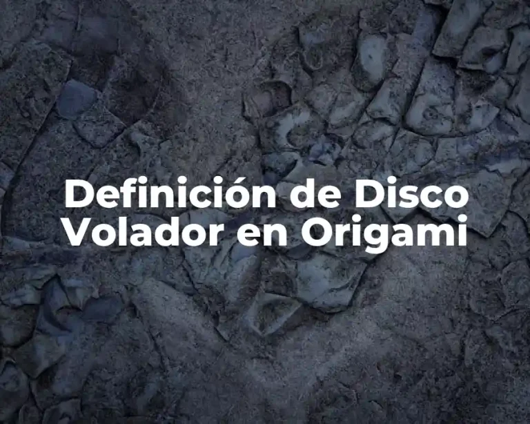Definición de Disco Volador en Origami