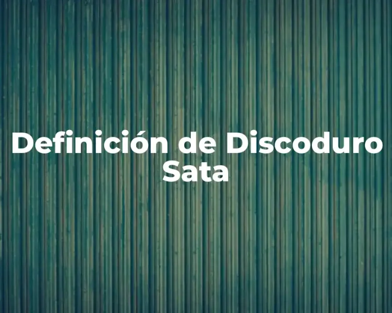 Definición de Discoduro Sata