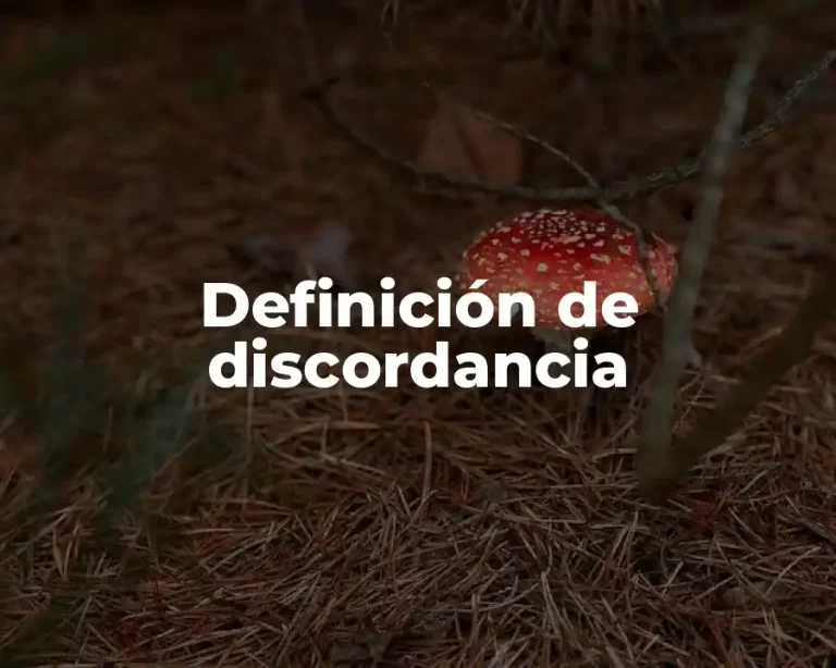 Definición de discordancia
