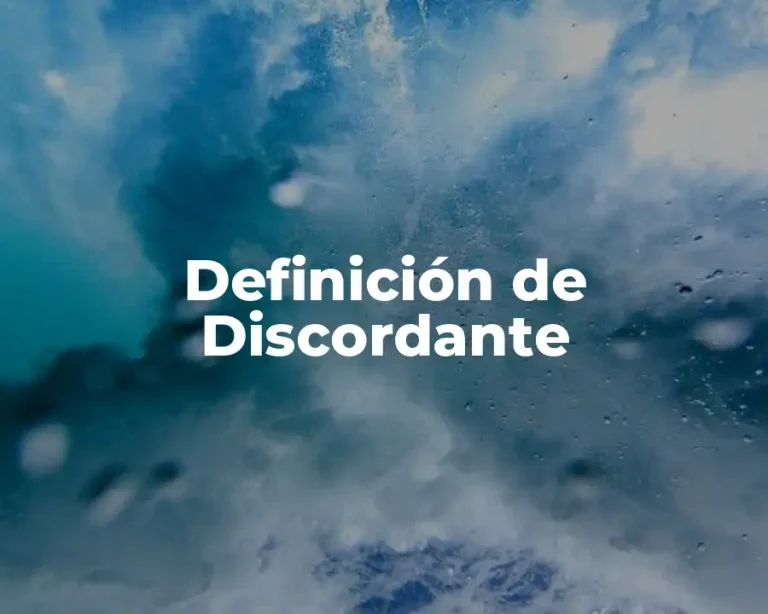 Definición de Discordante