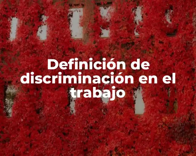 Definición de discriminación en el trabajo