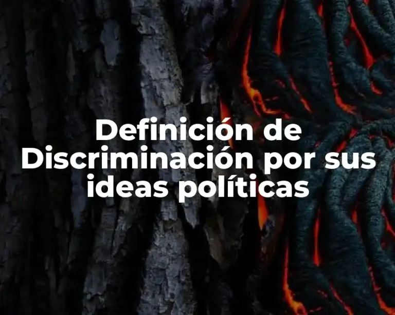 Definición de Discriminación por sus ideas políticas