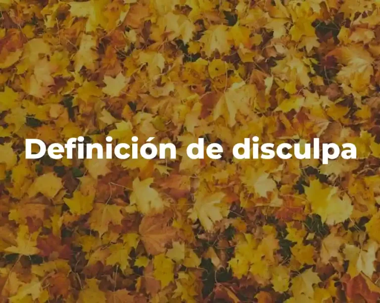 Definición de disculpa